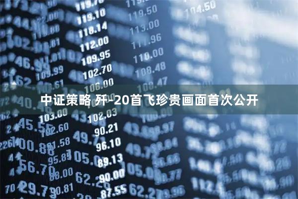 中证策略 歼-20首飞珍贵画面首次公开